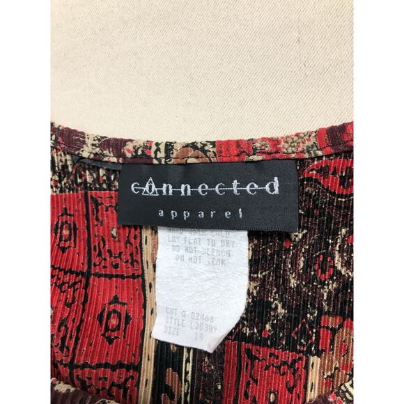 Connected Apparel Dress 14 Cap Sleeve Boho Vacation Clueless Preppy Pullover - Picture 6 of 8